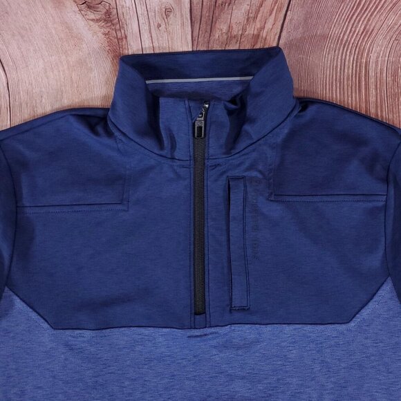 Vineyard Vines Mens Size Medium On The Go Shep Shirt 1/4 Zip Performance Blue - Picture 5 of 14
